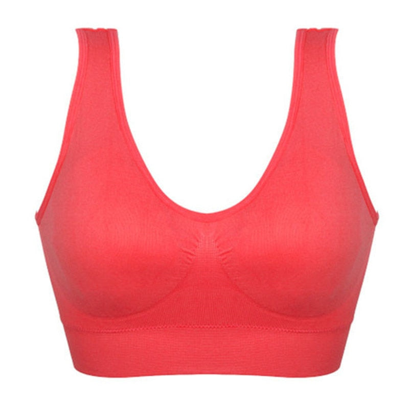 1PC Women Girls Padded Seamless Bra Vest Tops Rimless Bras Plus Size New