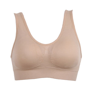 1PC Women Girls Padded Seamless Bra Vest Tops Rimless Bras Plus Size New