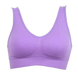 1PC Women Girls Padded Seamless Bra Vest Tops Rimless Bras Plus Size New