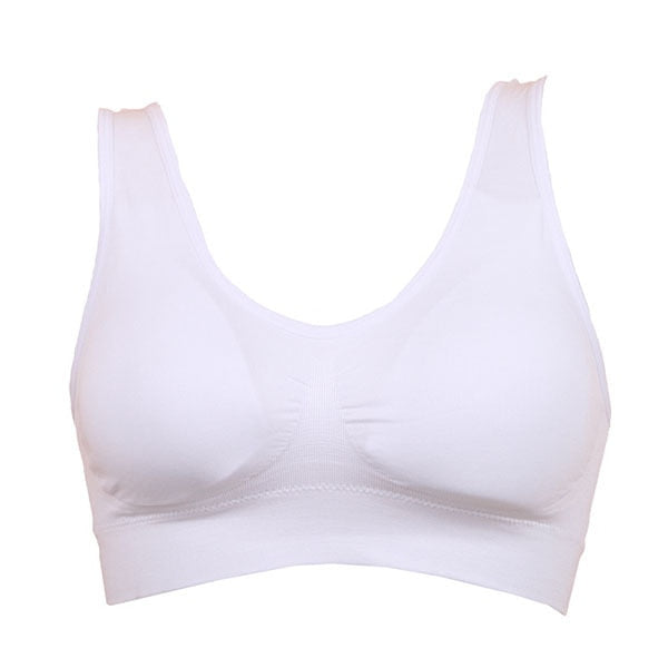 1PC Women Girls Padded Seamless Bra Vest Tops Rimless Bras Plus Size New